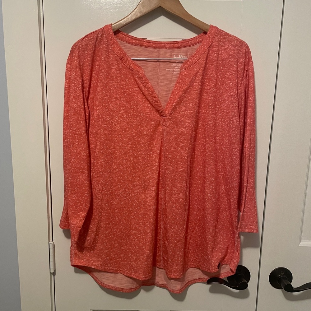 L.L. Bean Split Neck Top